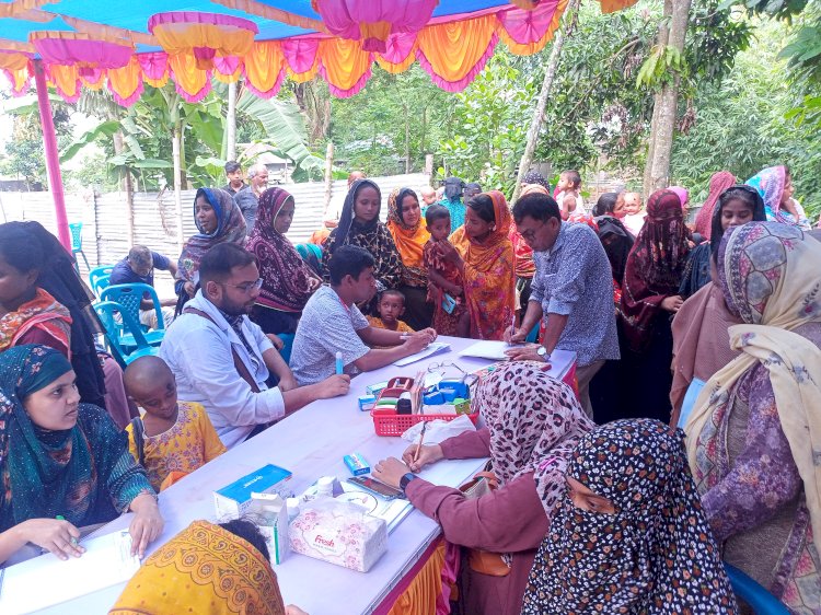 তিস্তার ভাঙ্গন কবলিত চরাঞ্চলের  নারী ও শিশুদের বিনামূল্যে স্বাস্থ্যসেবা প্রদান  